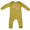 12M Maize Personalized First + Middle Name Silky Baby Long Sleeve Romper