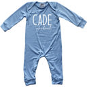 3M Light Blue Personalized Mod First  Middle Name Silky Baby Long Sleeve Romper