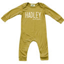 24M Maize Personalized Mod First  Middle Name Silky Baby Long Sleeve Romper