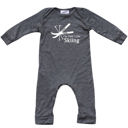 12M Dark Heather Gray I'm Told I Like Graphic Long Sleeve Baby Rompers