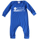 12M Royal Blue I'm Told I Like Graphic Long Sleeve Baby Rompers