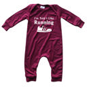 12M Wine I'm Told I Like Graphic Long Sleeve Baby Rompers