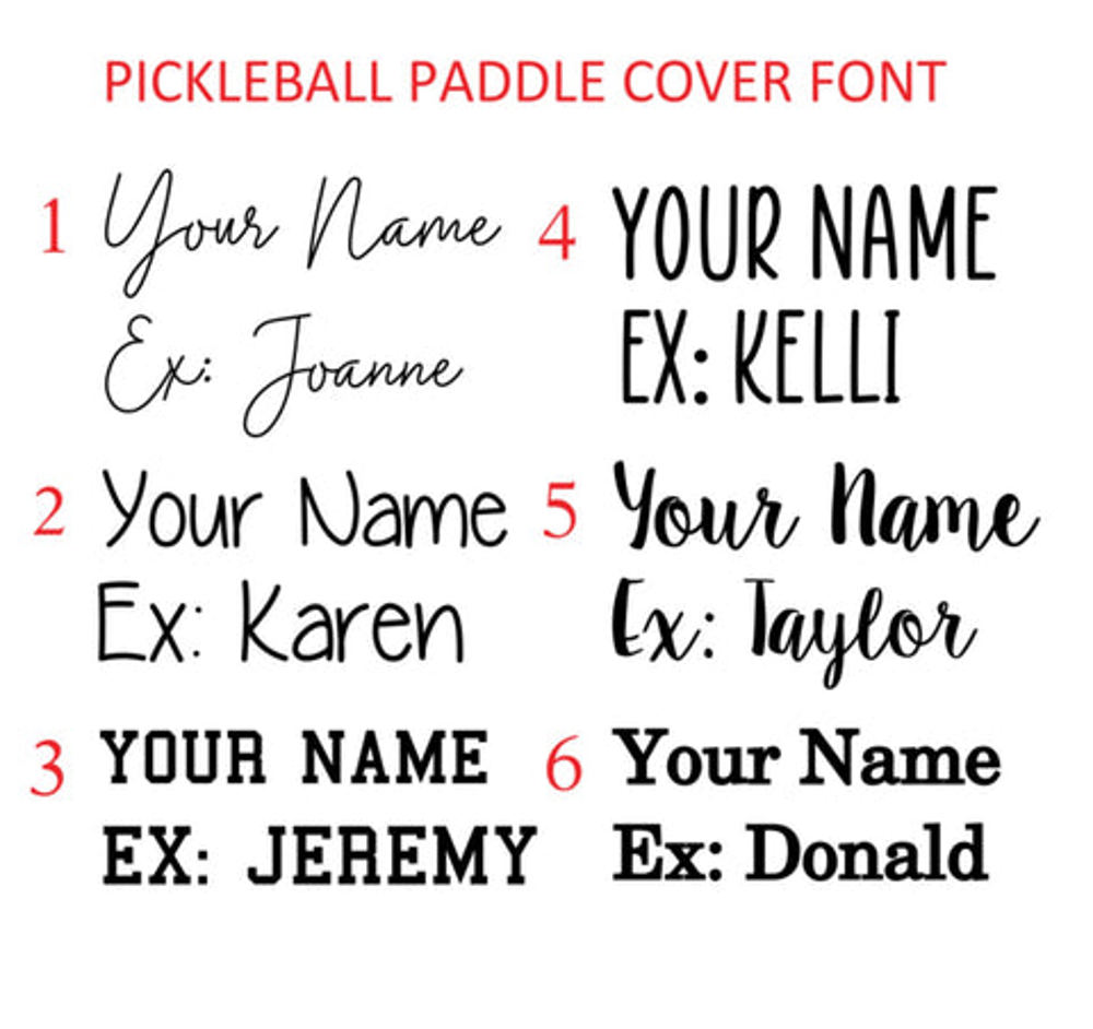 Personalized Pickleball Paddle Covers