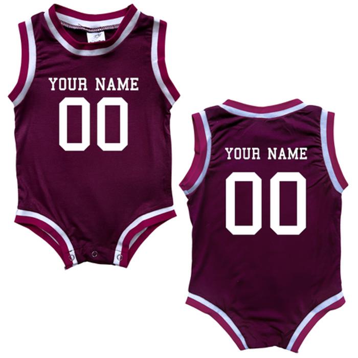 Custom Sleeveless Basketball Sport Jersey for Babies - Personalized with Name & Number