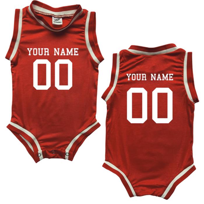 Custom Sleeveless Basketball Sport Jersey for Babies - Personalized with Name & Number