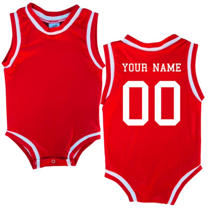 Custom Sleeveless Basketball Sport Jersey for Babies - Personalized with Name & Number