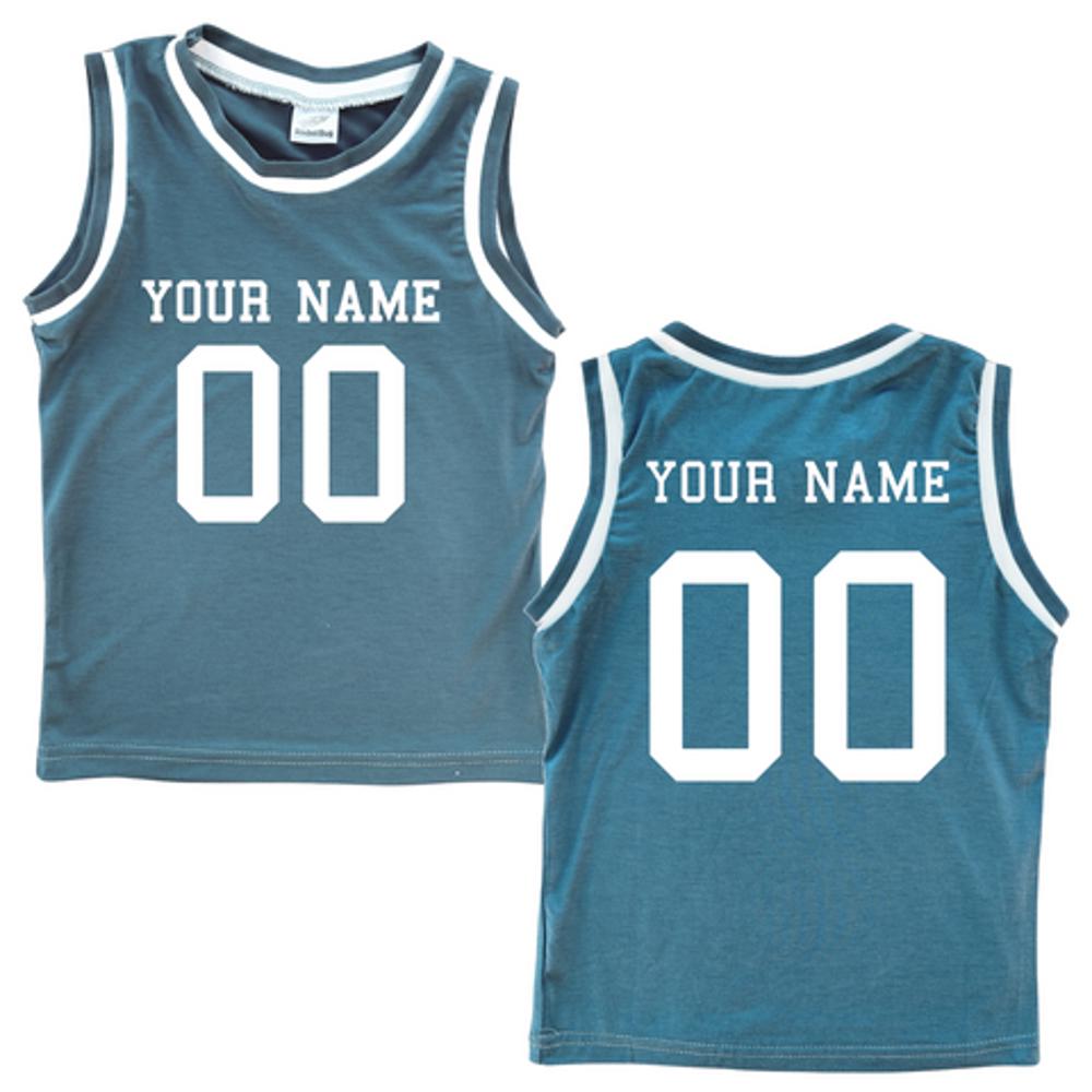 Custom Sleeveless Basketball Sport Jersey for Toddlers - Personalized with Name & Number