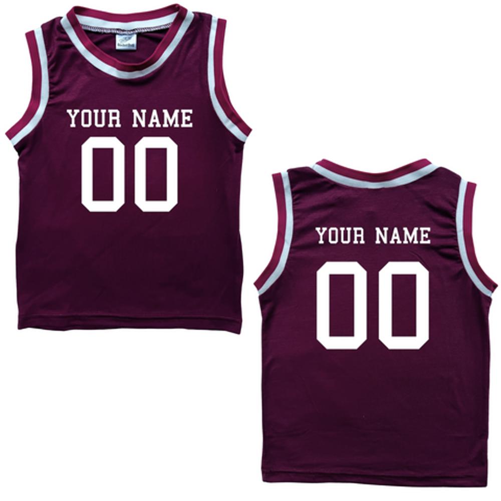 Custom Sleeveless Basketball Sport Jersey for Toddlers - Personalized with Name & Number