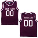 2T Burgundy Custom Sleeveless Basketball Sport Jersey for Toddlers - Personalized with Name & Number