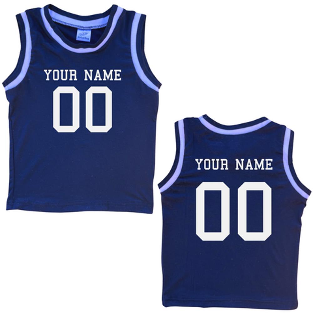 Custom Sleeveless Basketball Sport Jersey for Toddlers - Personalized with Name & Number