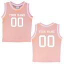 2T Pink Custom Sleeveless Basketball Sport Jersey for Toddlers - Personalized with Name & Number