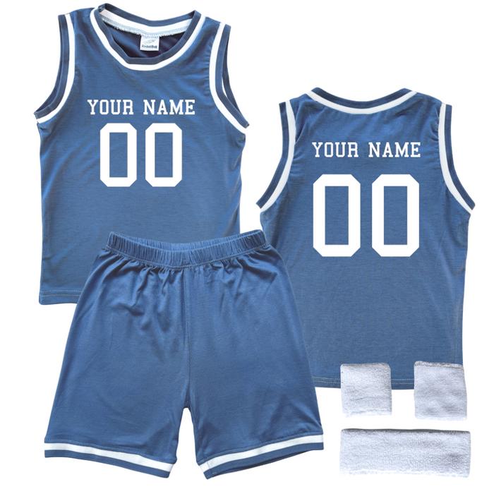 Personalized Sleeveless Basketball Jersey & Shorts Set for Toddlers- Personalized with Name and Number on Front & Back