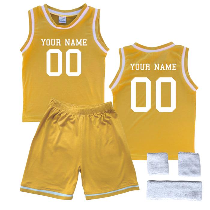 Personalized Sleeveless Basketball Jersey & Shorts Set for Toddlers- Personalized with Name and Number on Front & Back