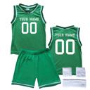 3T Green Personalized Sleeveless Basketball Jersey & Shorts Set for Toddlers- Personalized with Name and Number on Front & Back