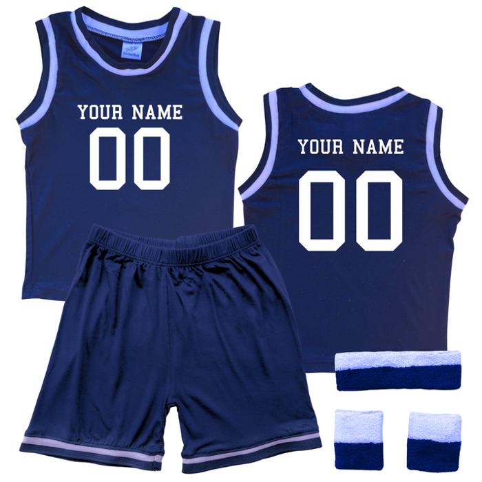 Personalized Sleeveless Basketball Jersey & Shorts Set for Toddlers- Personalized with Name and Number on Front & Back