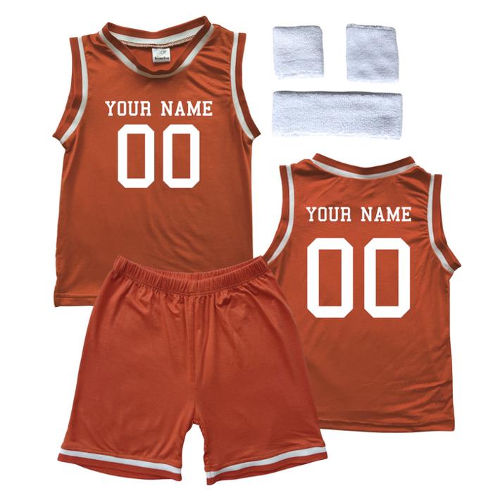 Personalized Sleeveless Basketball Jersey & Shorts Set for Toddlers- Personalized with Name and Number on Front & Back