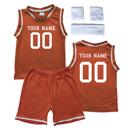 2T Orange Personalized Sleeveless Basketball Jersey & Shorts Set for Toddlers- Personalized with Name and Number on Front & Back