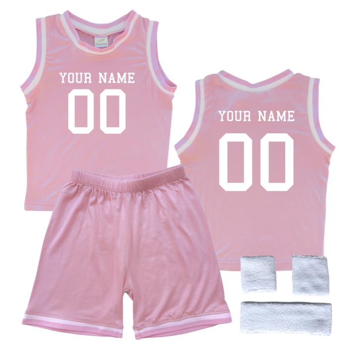 Personalized Sleeveless Basketball Jersey & Shorts Set for Toddlers- Personalized with Name and Number on Front & Back