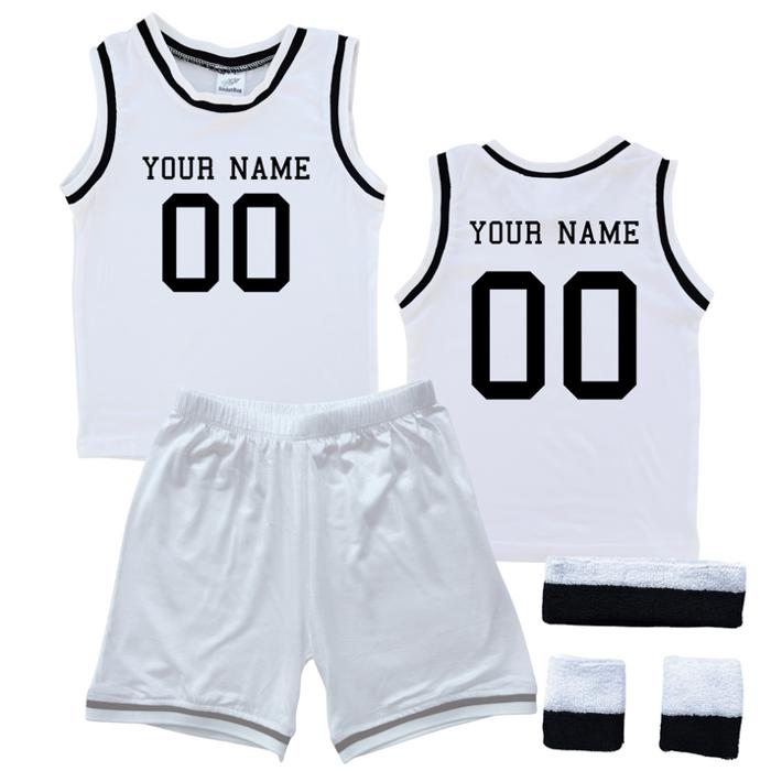 Personalized Sleeveless Basketball Jersey & Shorts Set for Toddlers- Personalized with Name and Number on Front & Back