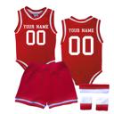 24M Red Personalized Sleeveless Basketball Jersey & Shorts Set for Babies- Personalized with Name and Number on Front & Back