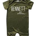 3M Olive First + Middle Name Personalized (Modern Cursive) Shorts Romper