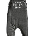 12M Dark Heather Gray New to the Crew Personalized Custom Silky Sleeveless Baby Romper for Boys and Girls