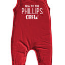 12M Red New to the Crew Personalized Custom Silky Sleeveless Baby Romper for Boys and Girls