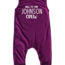 12M Wine New to the Crew Personalized Custom Silky Sleeveless Baby Romper for Boys and Girls