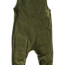 12M Olive Silky Soft Sleeveless Baby Romper for Boys and Girls