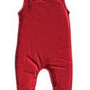 12M Red Silky Soft Sleeveless Baby Romper for Boys and Girls