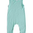 12M Seafoam Silky Soft Sleeveless Baby Romper for Boys and Girls