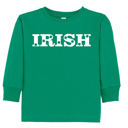 2T Long Sleeve Irish St Patrick's Day Graphic Toddler Tee | Short or Long Sleeve