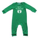 Newborn First St Patricks Day St. Patrick's Day Long Sleeve, Green, Graphic Baby Rompers