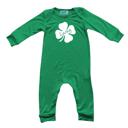 12-18M Lucky St. Patrick's Day Long Sleeve, Green, Graphic Baby Rompers