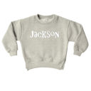 12M Gray Personalized Cozy Soft Crewneck Sweatshirt For Babies