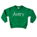 12M Green Personalized Cozy Soft Crewneck Sweatshirt For Babies