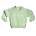 12M Mint Personalized Cozy Soft Crewneck Sweatshirt For Babies