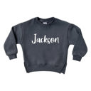 12M Navy Personalized Cozy Soft Crewneck Sweatshirt For Babies