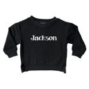 18M Black Personalized Cozy Soft Crewneck Sweatshirt For Babies