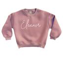 24M Dark Lavender Personalized Cozy Soft Crewneck Sweatshirt For Babies