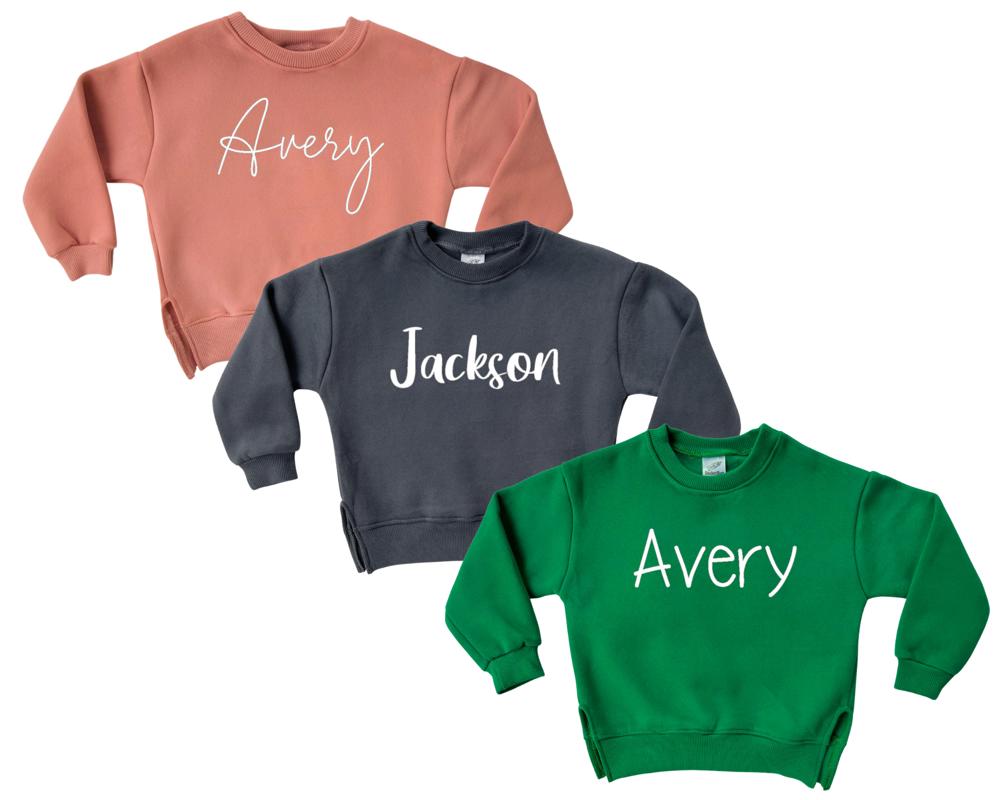 Kids Personalized Cozy Soft Crewneck Sweatshirt