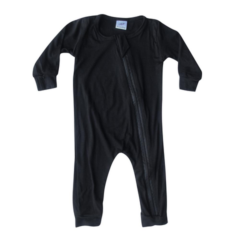 Silky Long Sleeve Zipper Baby Romper