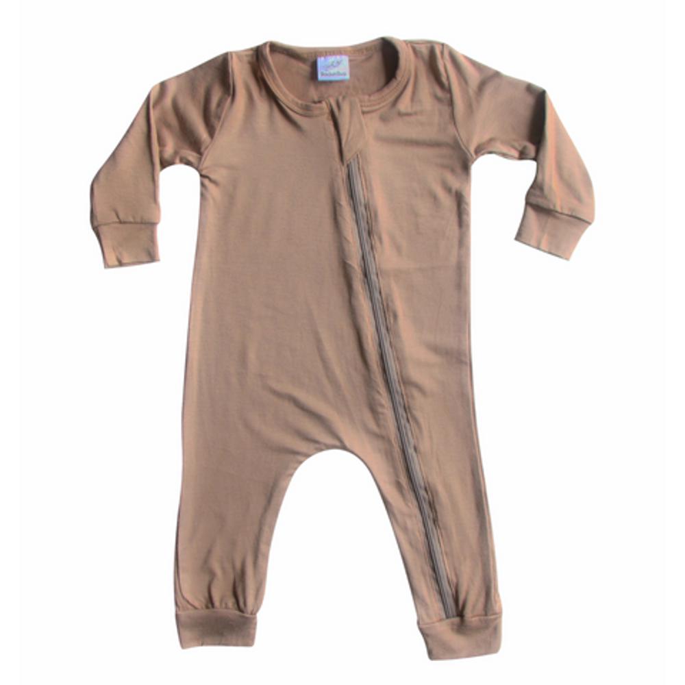 Silky Long Sleeve Zipper Baby Romper