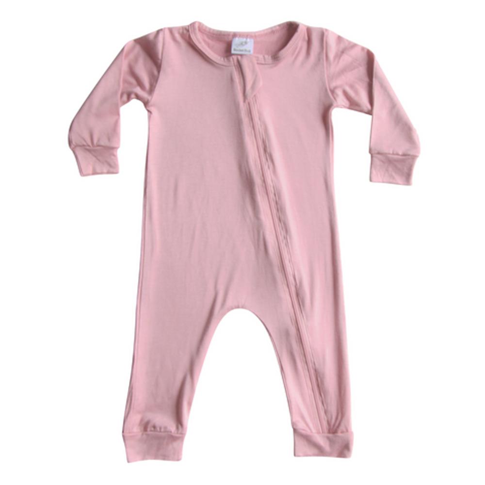 Silky Long Sleeve Zipper Baby Romper