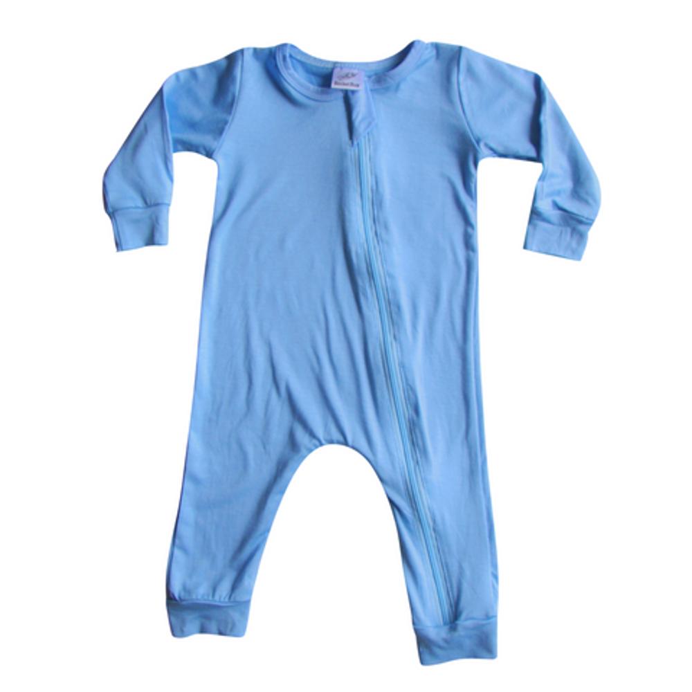 Silky Long Sleeve Zipper Baby Romper