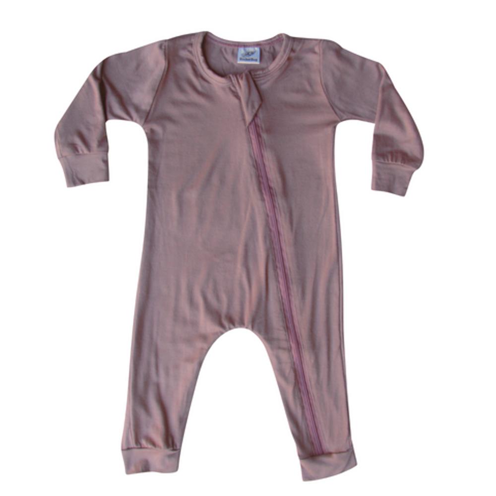 Silky Long Sleeve Zipper Baby Romper