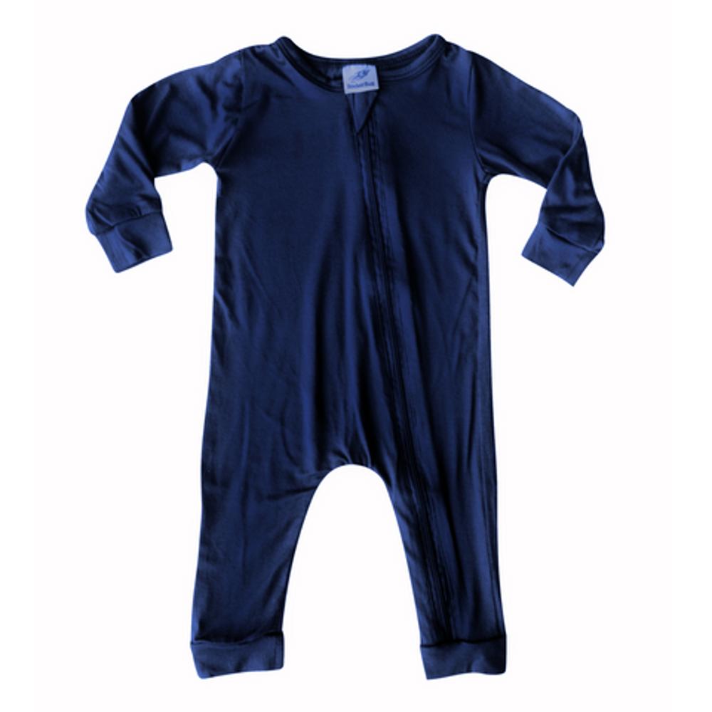 Silky Long Sleeve Zipper Baby Romper