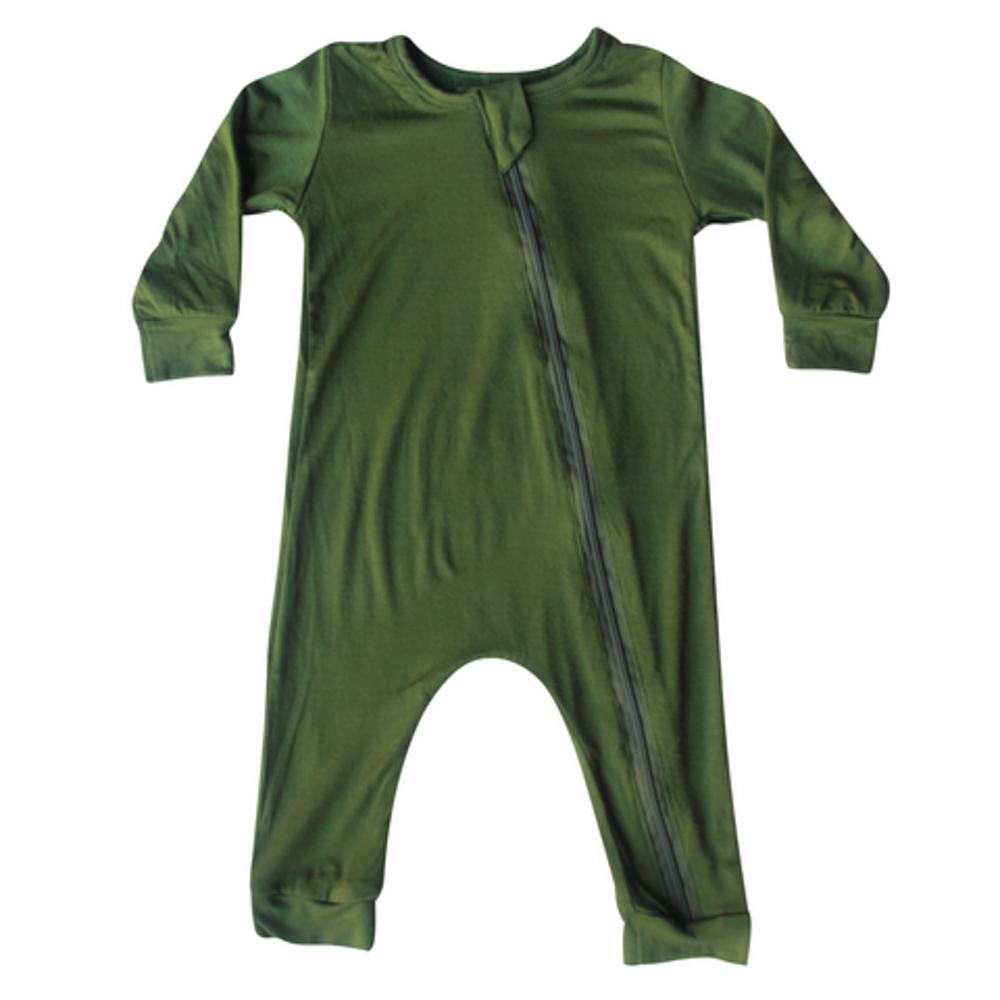 Silky Long Sleeve Zipper Baby Romper