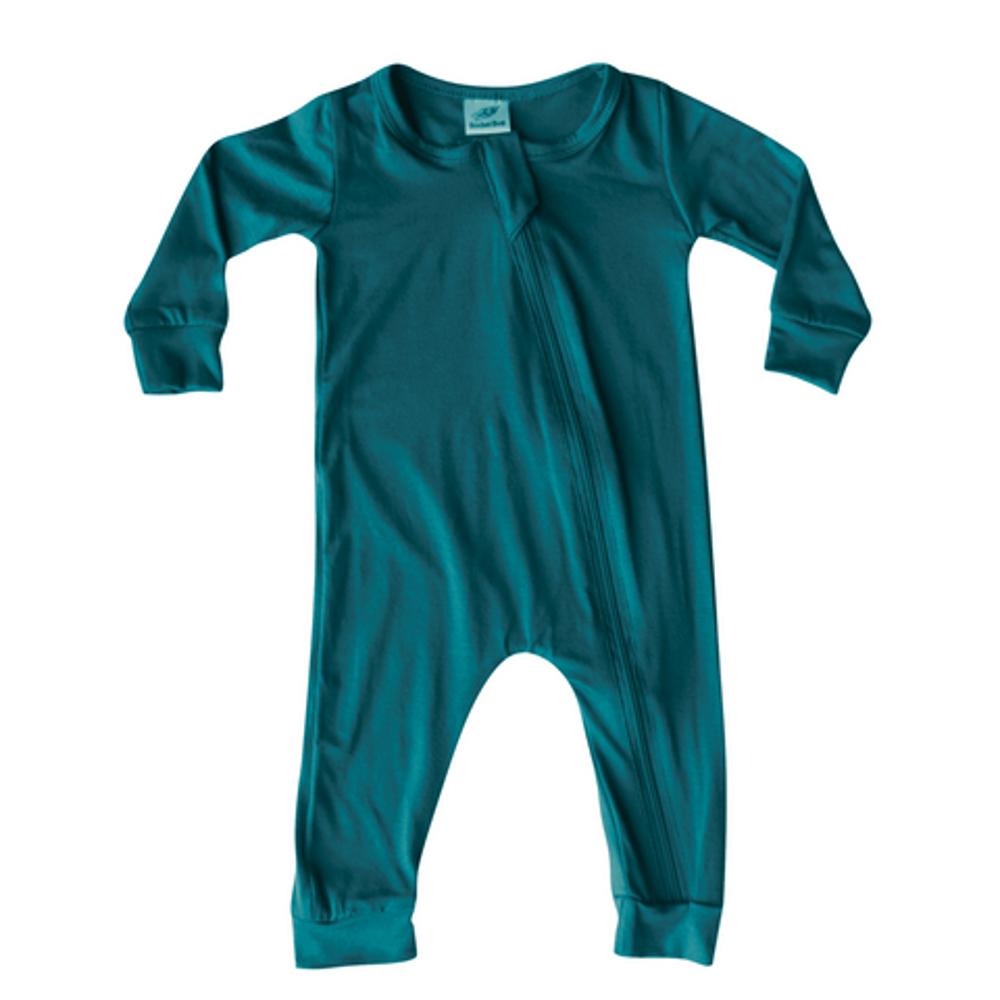 Silky Long Sleeve Zipper Baby Romper