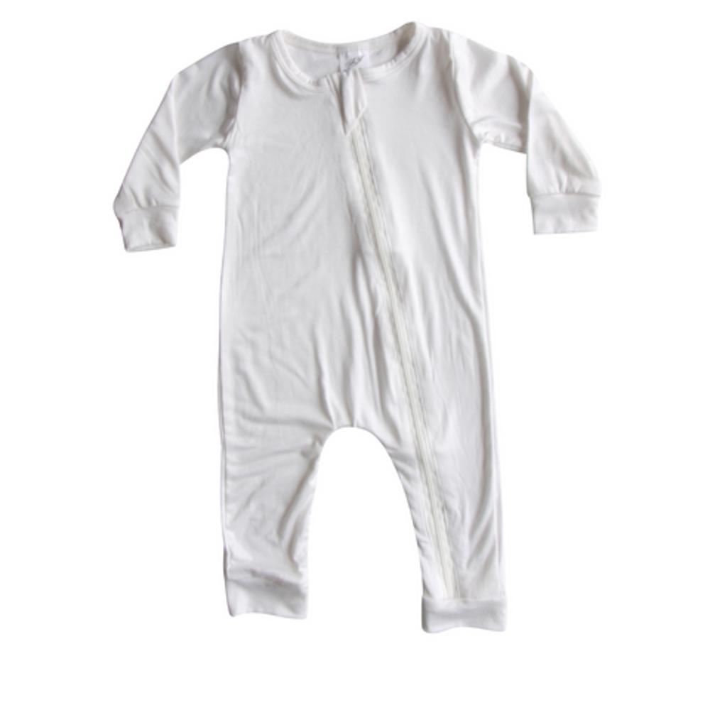 Silky Long Sleeve Zipper Baby Romper